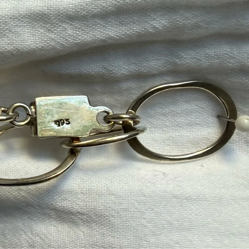 92.5 18" Sterling Sliver Link Necklace. 38g. Box Clasp. - Picture 6 of 6